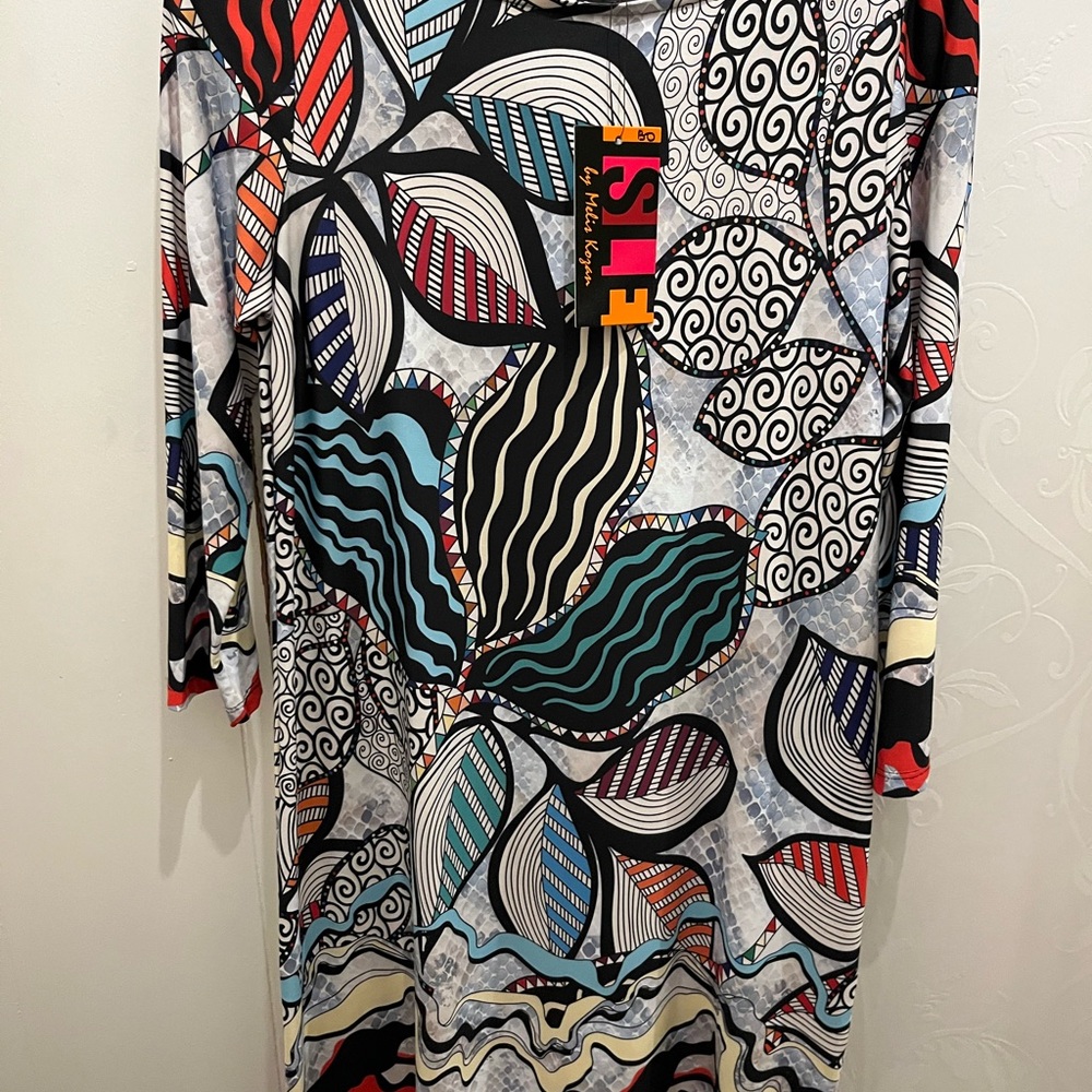 Multicolor Abstract Print Dress